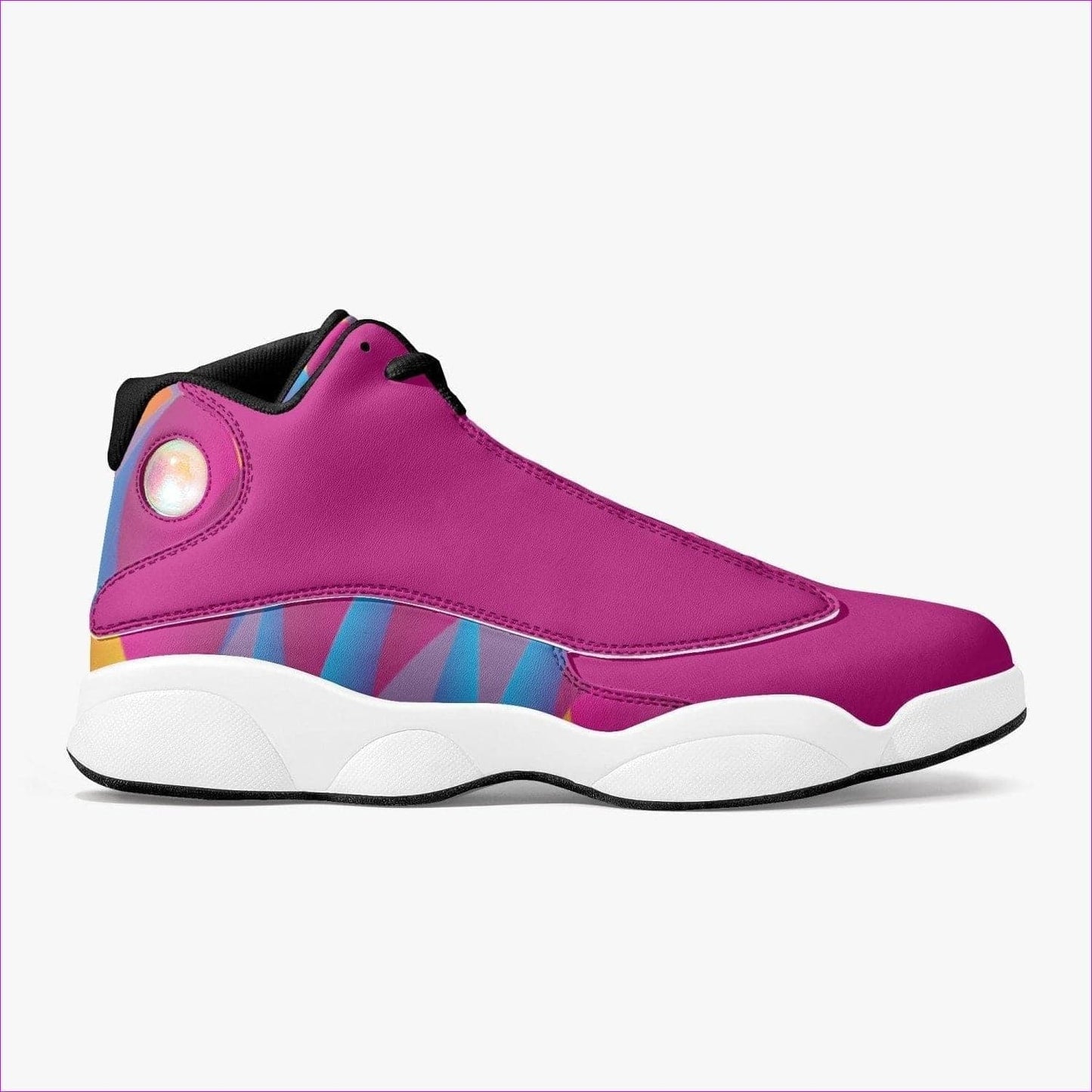 Vibrant Thang High-Top Leather Basketball Sneakers - Black - women's shoe at TFC&H Co.