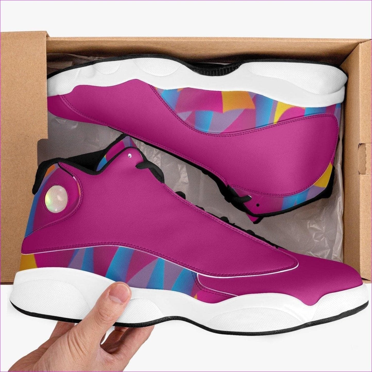 Vibrant Thang High-Top Leather Basketball Sneakers - Black - women's shoe at TFC&H Co.