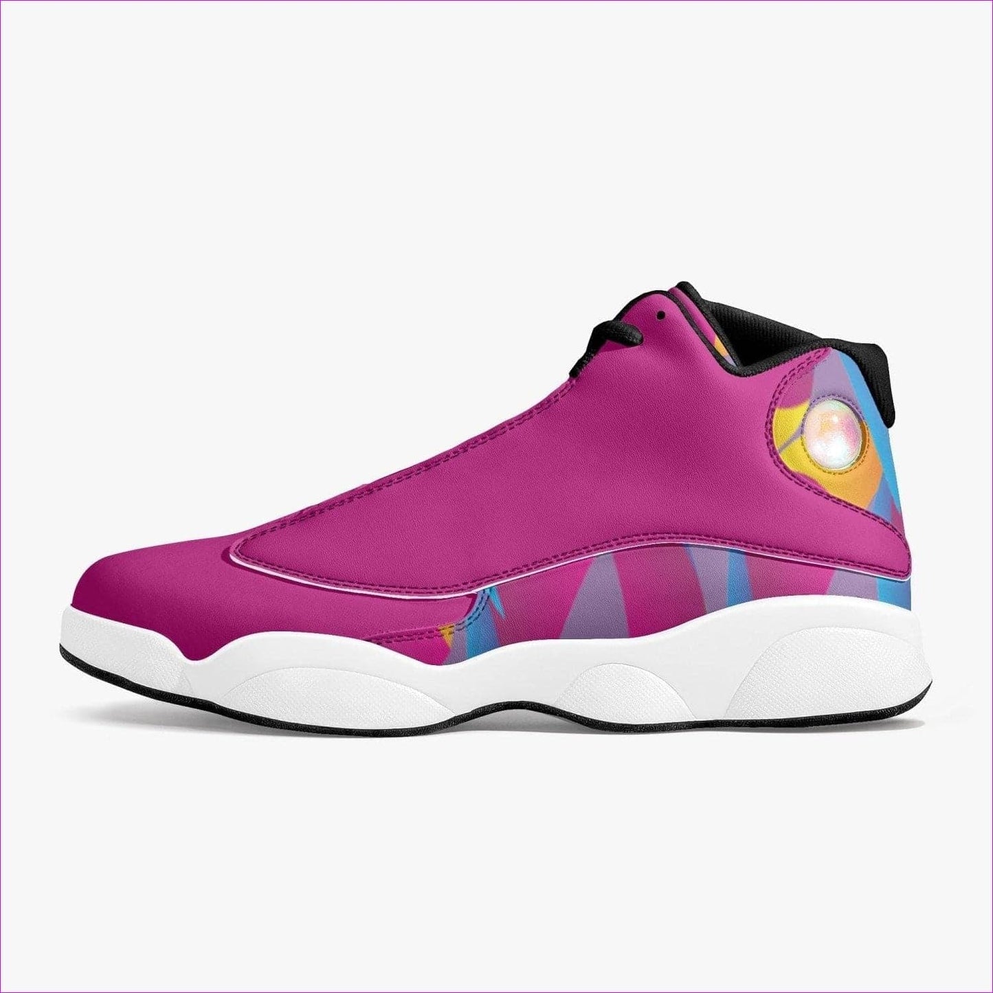 Vibrant Thang High-Top Leather Basketball Sneakers - Black - women's shoe at TFC&H Co.