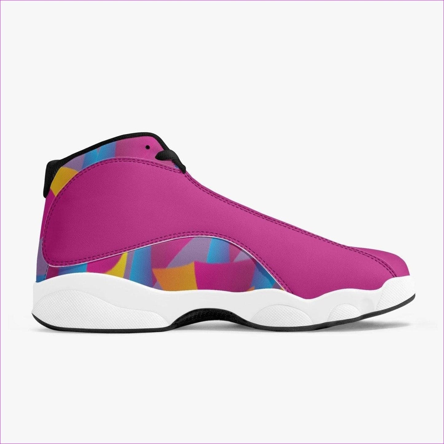 Vibrant Thang High-Top Leather Basketball Sneakers - Black - women's shoe at TFC&H Co.