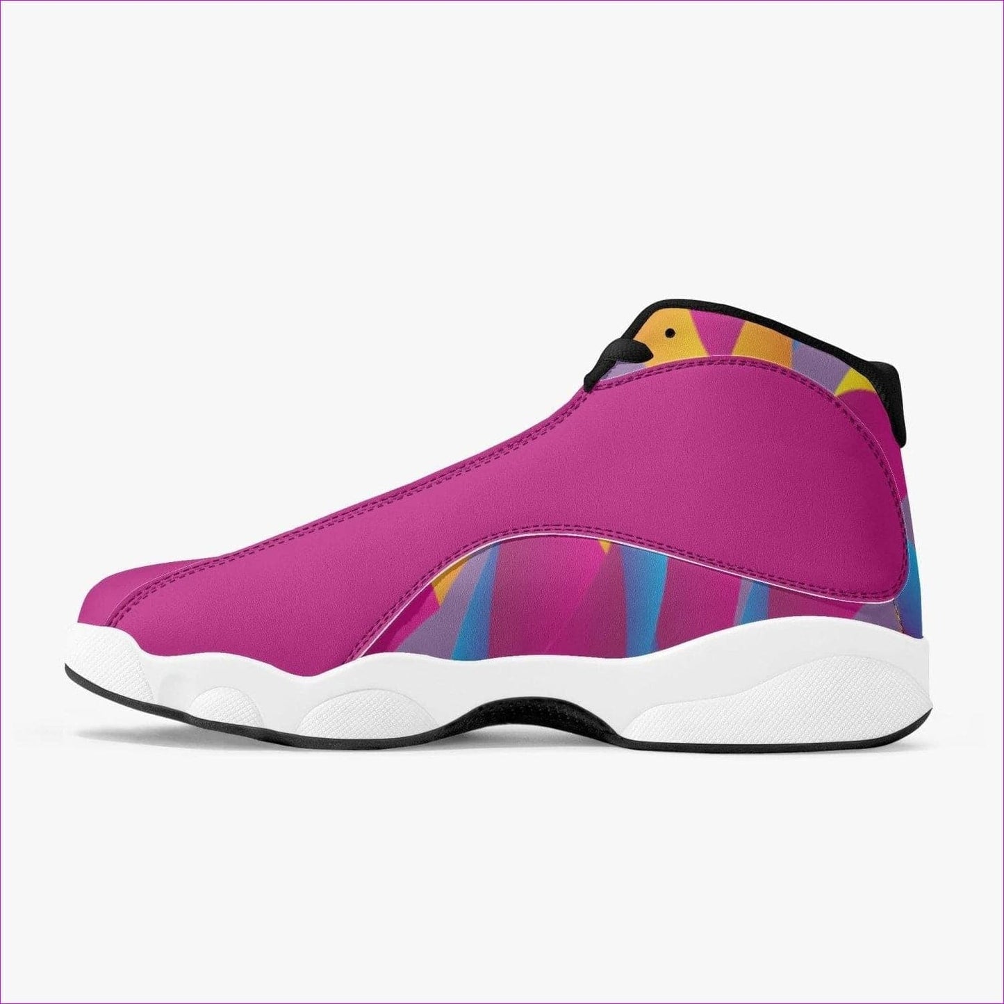 Vibrant Thang High-Top Leather Basketball Sneakers - Black - women's shoe at TFC&H Co.