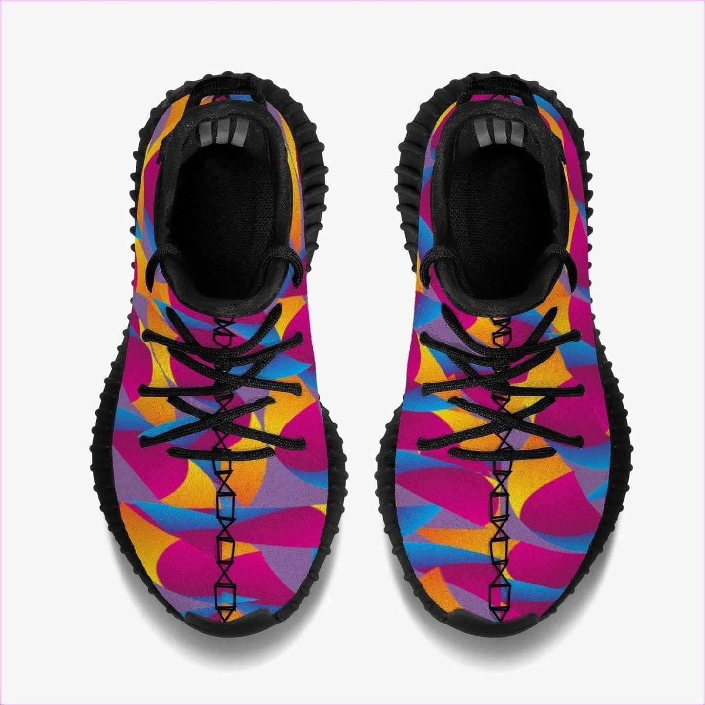Vibrant Thang Kids Mesh Knit Sneakers - Black - kid's shoe at TFC&H Co.
