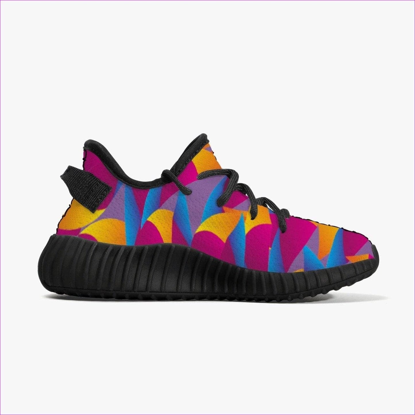 Vibrant Thang Kids Mesh Knit Sneakers - Black - kid's shoe at TFC&H Co.