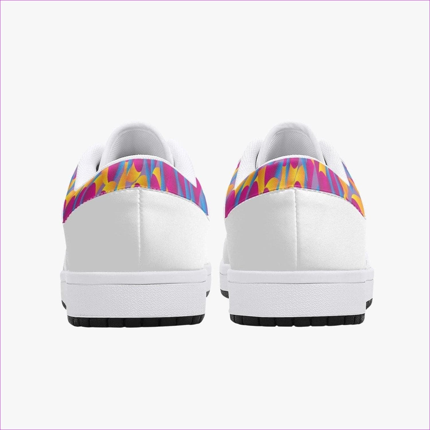 - Vibrant Thang Low-Top Leather Sneakers - White/Black - womens shoe at TFC&H Co.