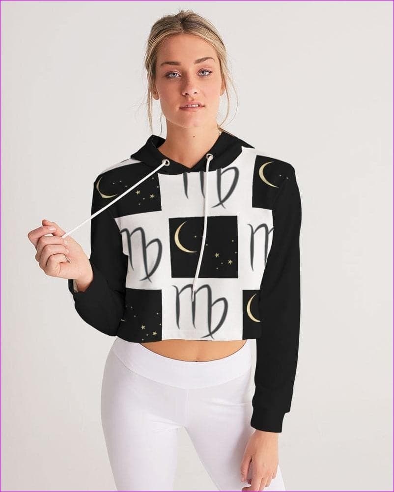 Virgo Moon Women's Cropped Hoodie - women's cropped hoodie at TFC&H Co.
