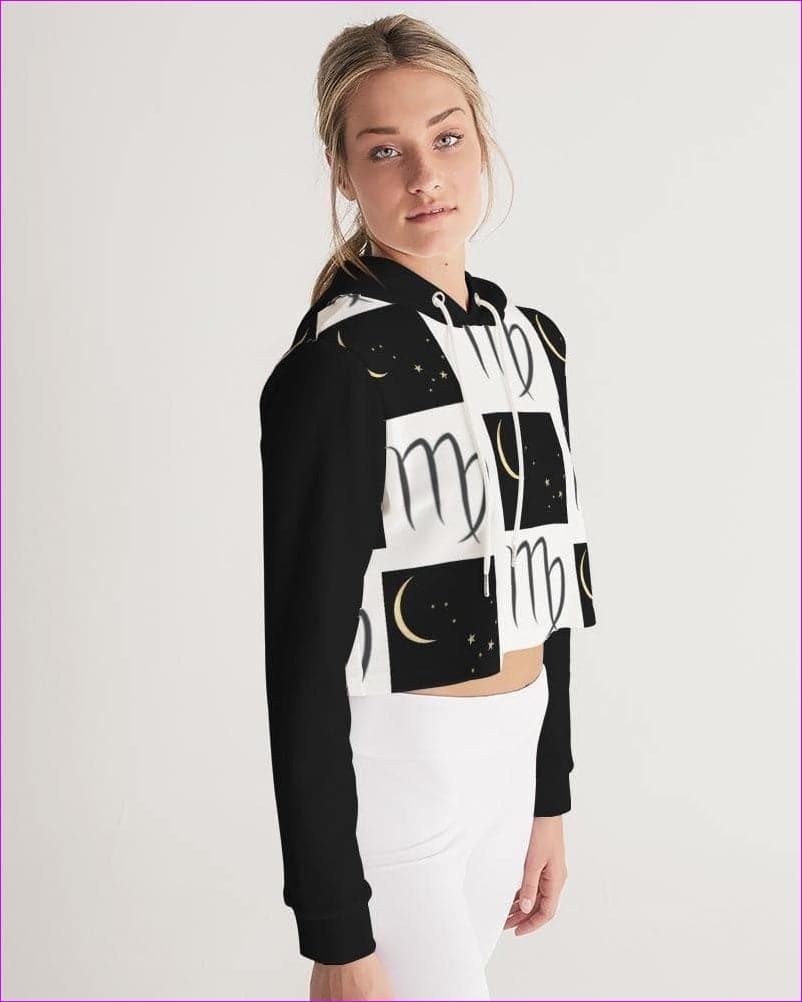 Virgo Moon Women's Cropped Hoodie - women's cropped hoodie at TFC&H Co.