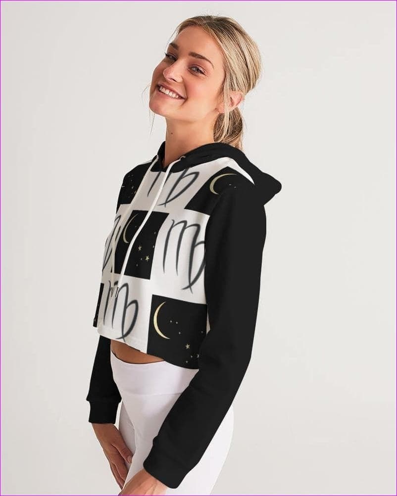 Virgo Moon Women's Cropped Hoodie - women's cropped hoodie at TFC&H Co.