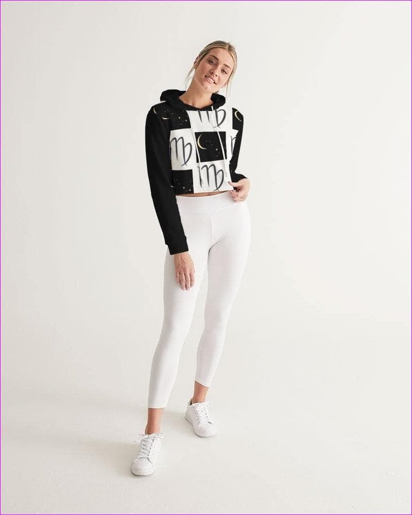 Virgo Moon Women's Cropped Hoodie - women's cropped hoodie at TFC&H Co.