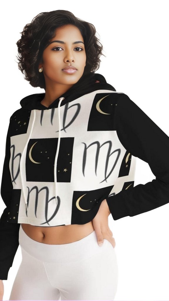 Virgo Moon Women's Cropped Hoodie - women's cropped hoodie at TFC&H Co.