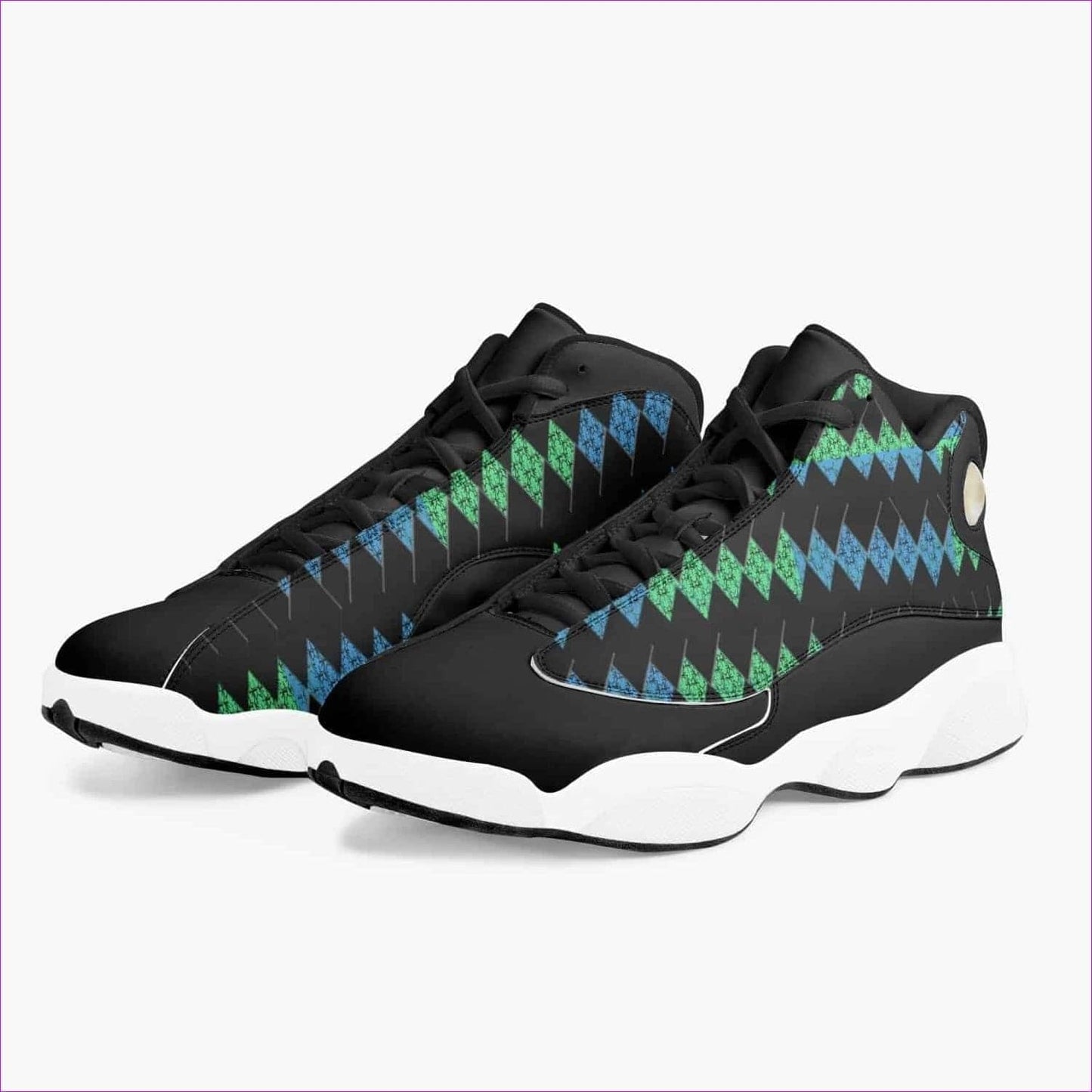 Vitral High-Top Leather Basketball Sneakers - Black - unisex shoe at TFC&H Co.