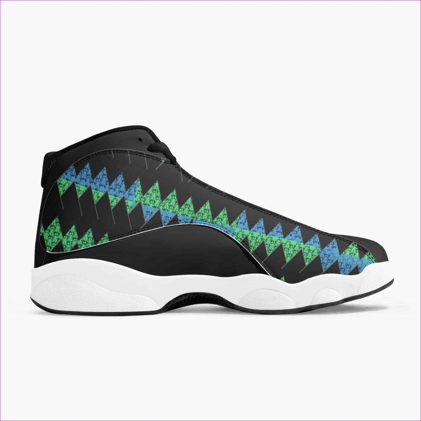 Vitral High-Top Leather Basketball Sneakers - Black - unisex shoe at TFC&H Co.