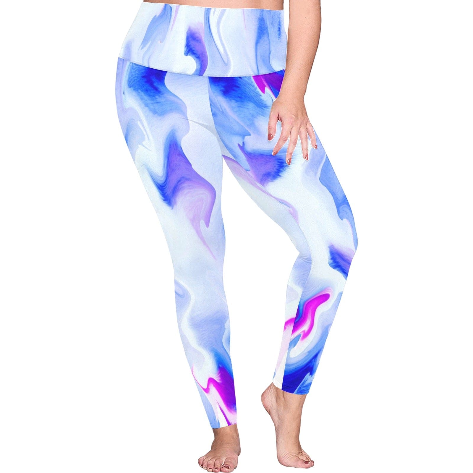 - Water Color High Waisted Leggings - womens leggings at TFC&H Co.