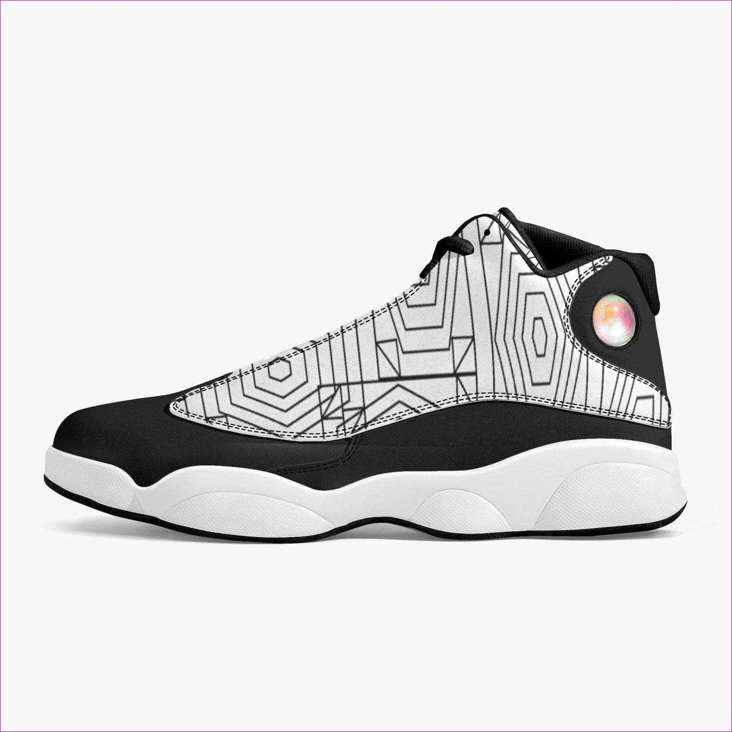 Web Air High-Top Leather Basketball Sneakers - Basketball sneaker at TFC&H Co.