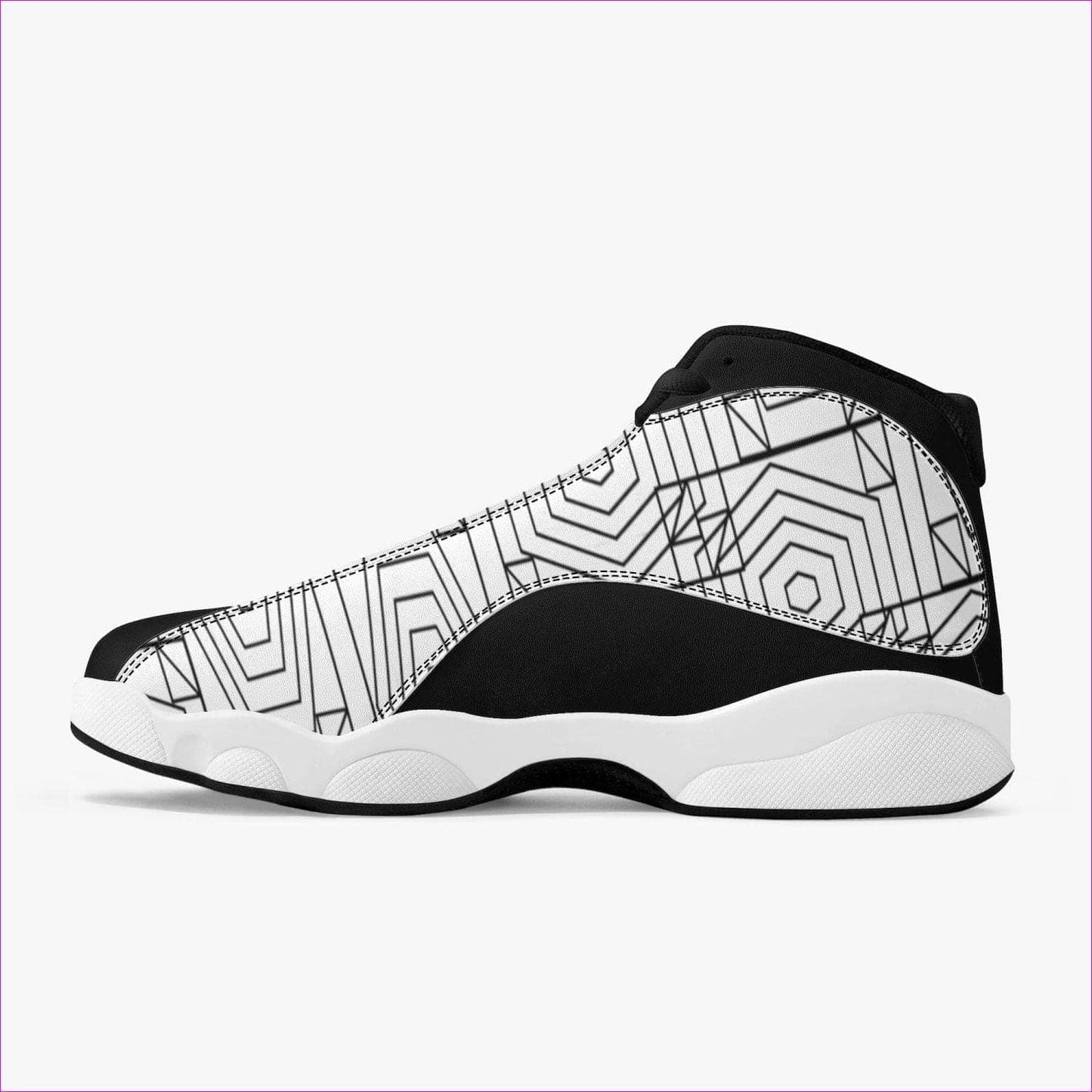 Web Air High-Top Leather Basketball Sneakers - Basketball sneaker at TFC&H Co.