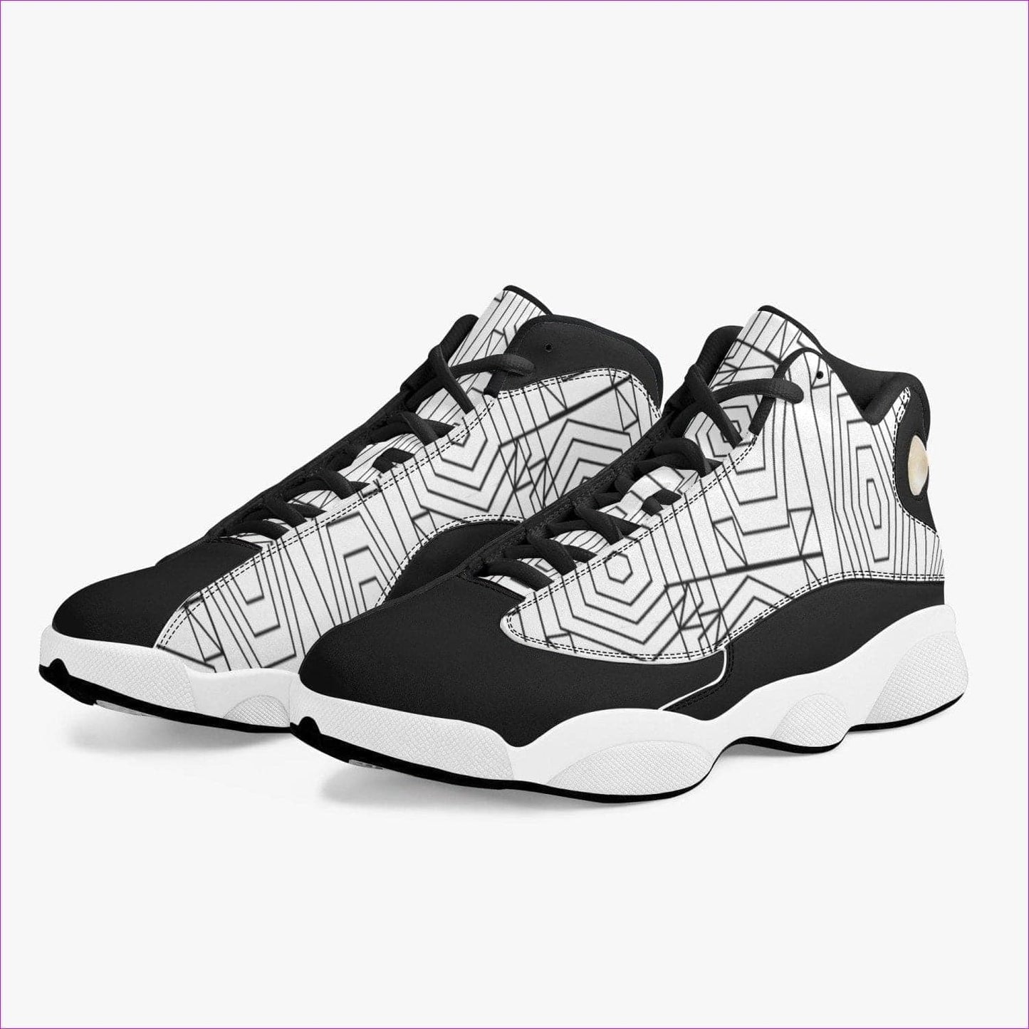 Web Air High-Top Leather Basketball Sneakers - Basketball sneaker at TFC&H Co.