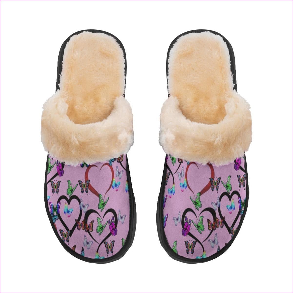 - Women's Butterfly Love Home Plush Slippers - womens slippers at TFC&H Co.