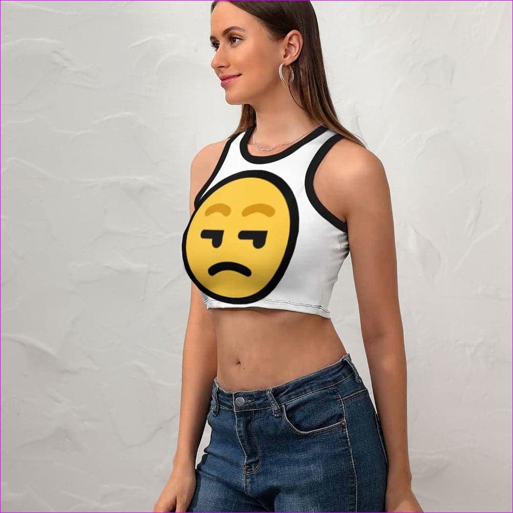 Yeah...Whatever Women's Cropped Slim Racer Tank Top - women's crop top at TFC&H Co.