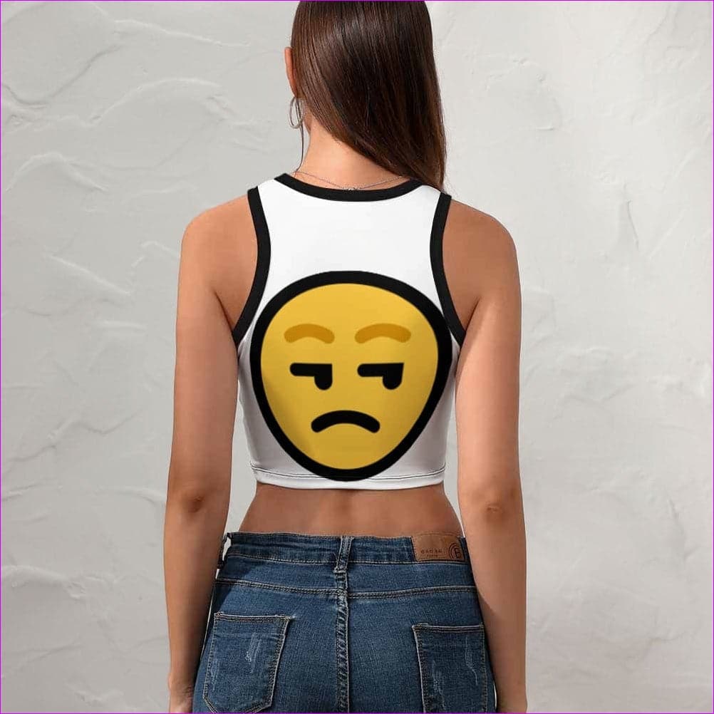 Yeah...Whatever Women's Cropped Slim Racer Tank Top - women's crop top at TFC&H Co.