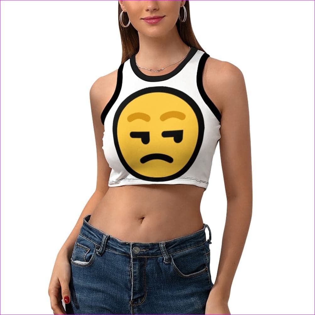 Yeah...Whatever Women's Cropped Slim Racer Tank Top - women's crop top at TFC&H Co.