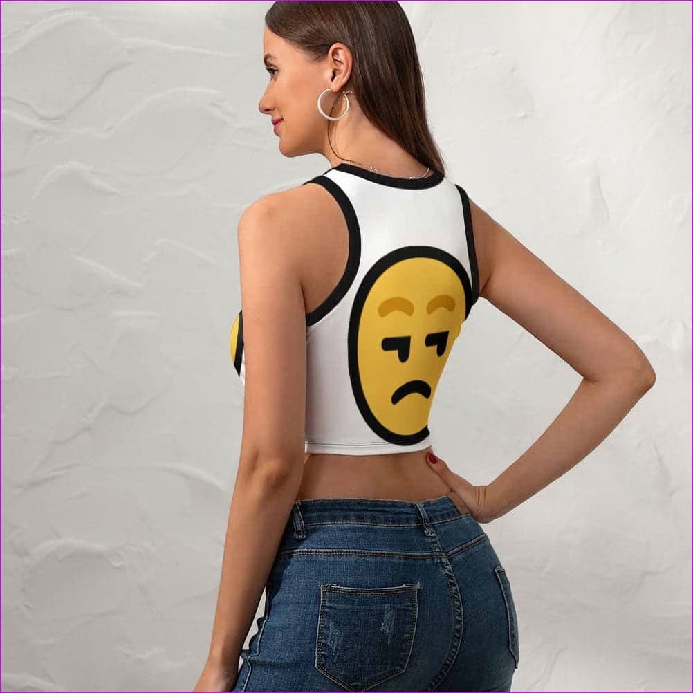 Yeah...Whatever Women's Cropped Slim Racer Tank Top - women's crop top at TFC&H Co.