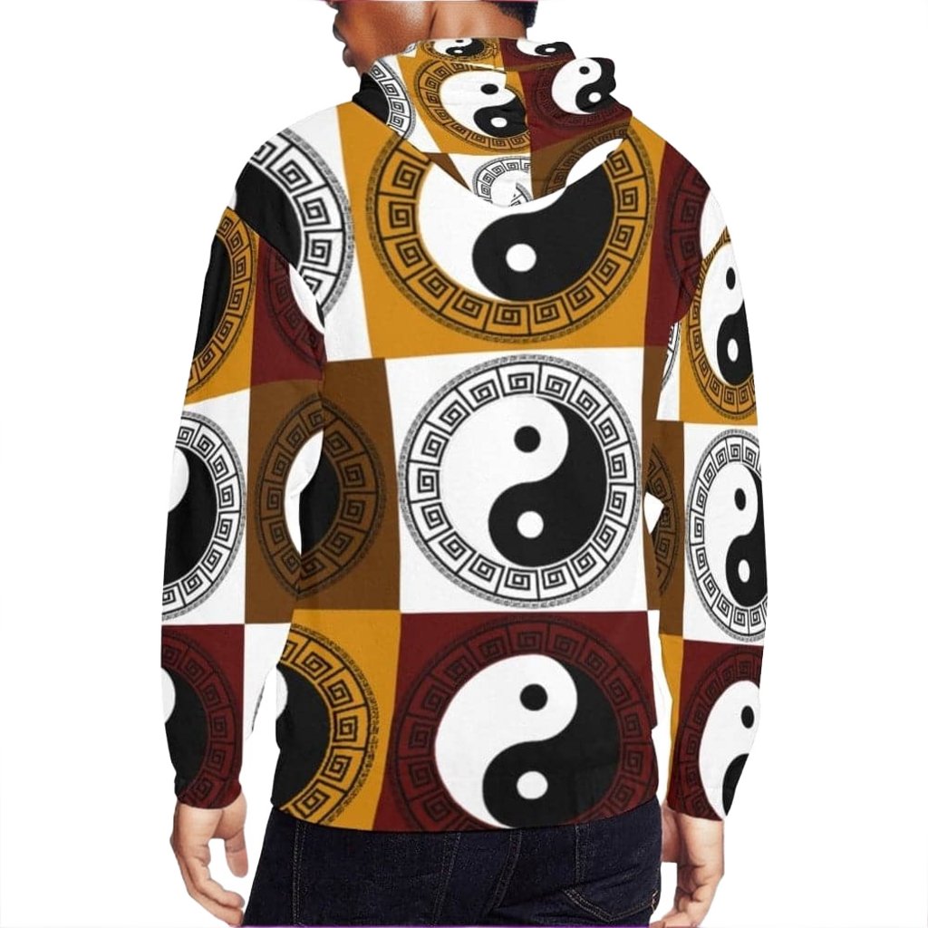 Yin Yang Men's Zip Hoodie - men's hoodie at TFC&H Co.