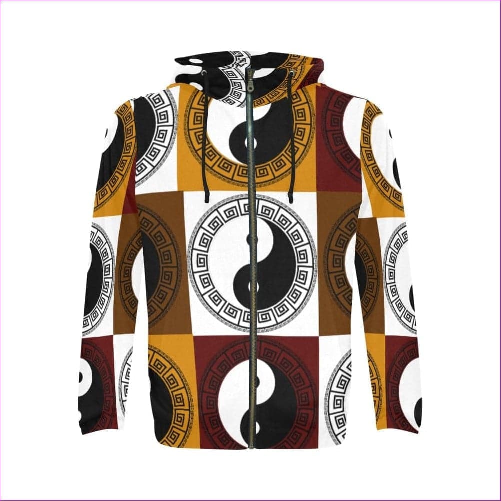 Yin Yang Men's Zip Hoodie - men's hoodie at TFC&H Co.