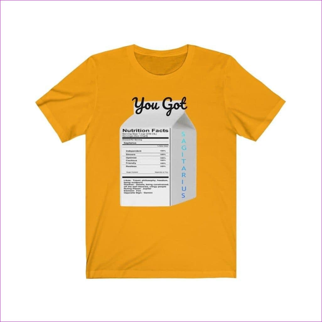 Gold - "Zodiac Serenity: You Got Sagitarius Unisex Jersey Short Sleeve Tee - Unisex T-Shirt at TFC&H Co.