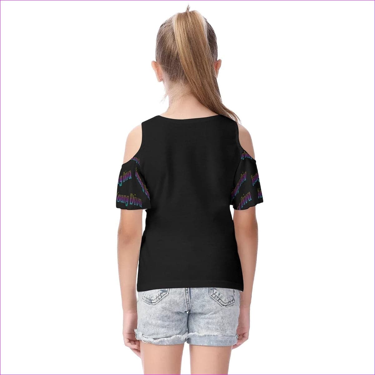 Young Diva Cold Shoulder T-shirt With Ruffle Sleeves - kid's shirt at TFC&H Co.
