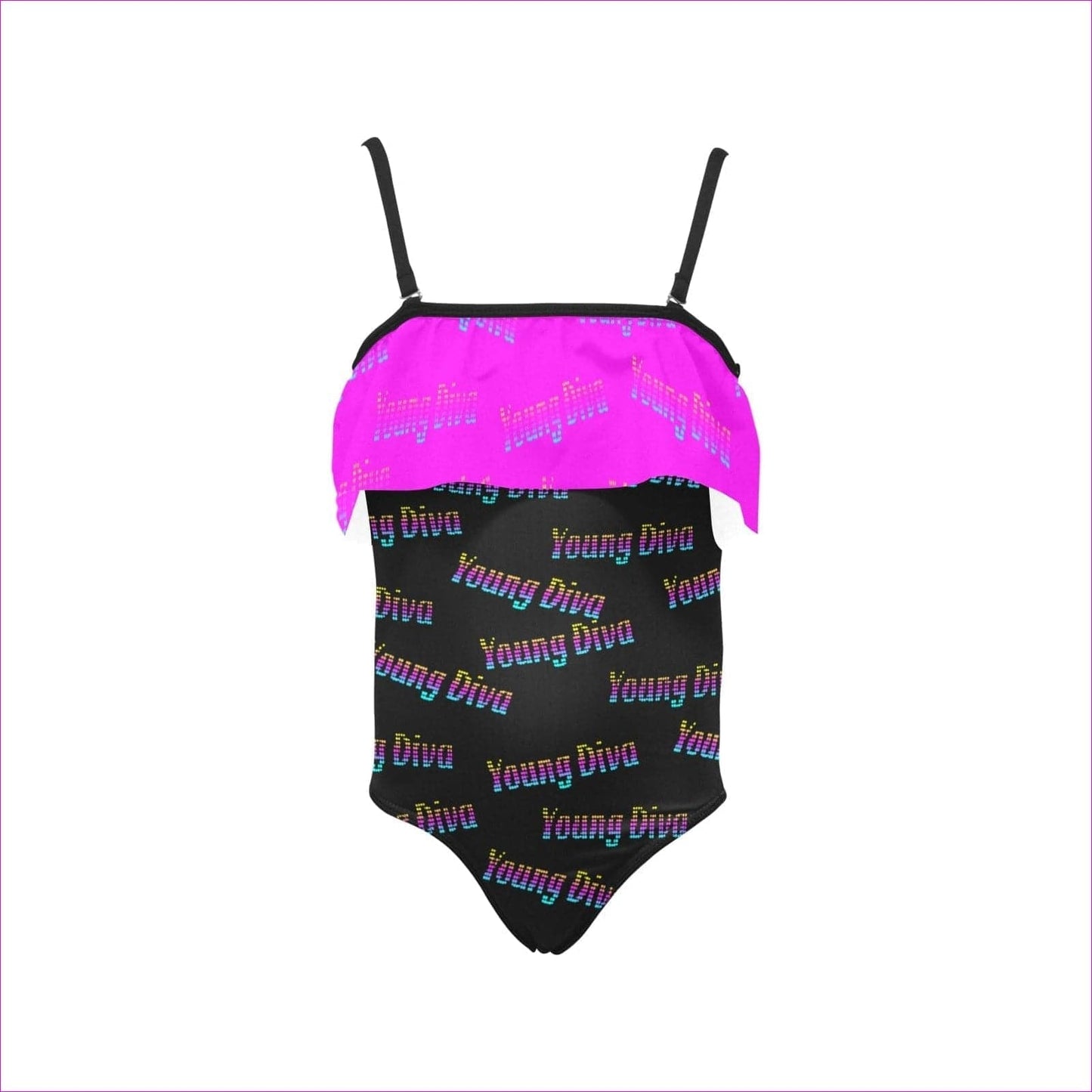 Young Diva Kids Spaghetti Strap Ruffle Swimsuit - kid's swimsuit at TFC&H Co.