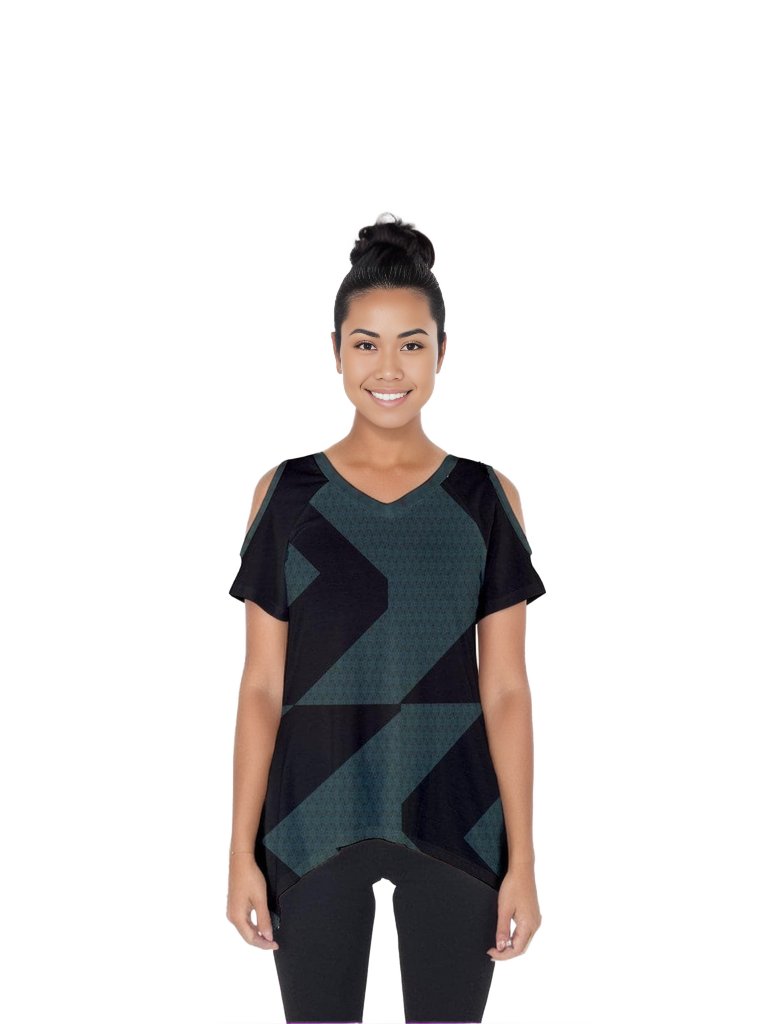 Zig Cut Out Side Drop Shirt - women's top at TFC&H Co.