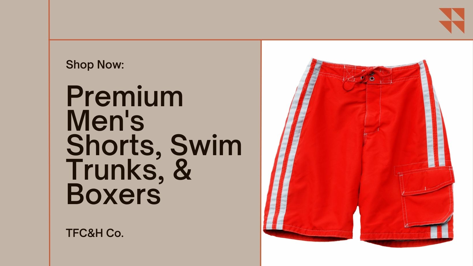 "Premium Men's Shorts, Swim Trunks, & Boxers