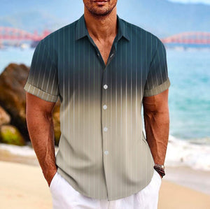 DCS03WMDCS04 - Bamboo Linen Men's Lapel Button-Up Shirt - mens button up shirt at TFC&H Co.
