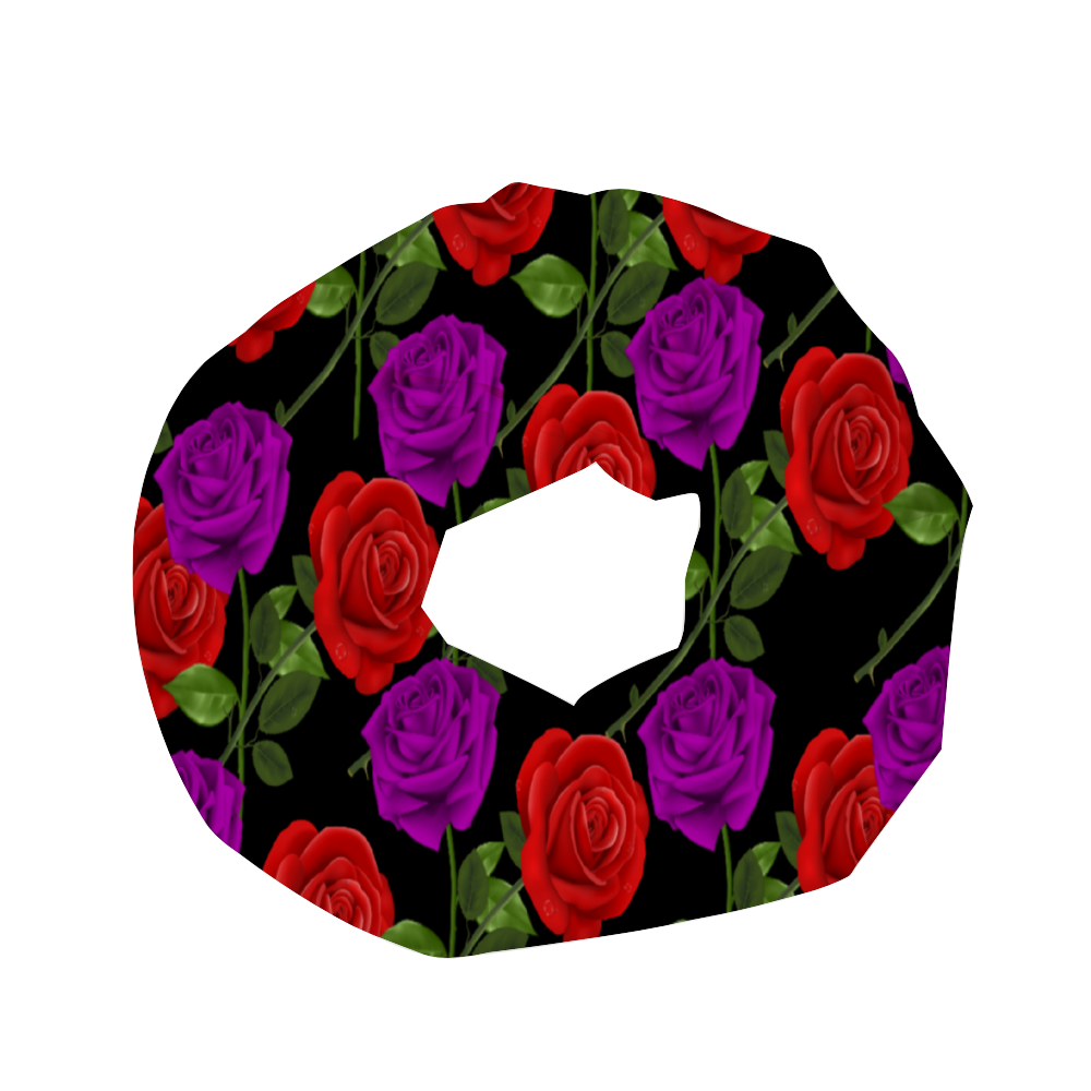 Red Rose Purp Soft Silk-liked Scarf 36" x 36" Thin Satin Shawl