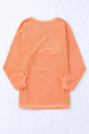 Orange Corded SPICY GIRL Graphic Sweatshirt - women's sweatshirt at TFC&H Co.