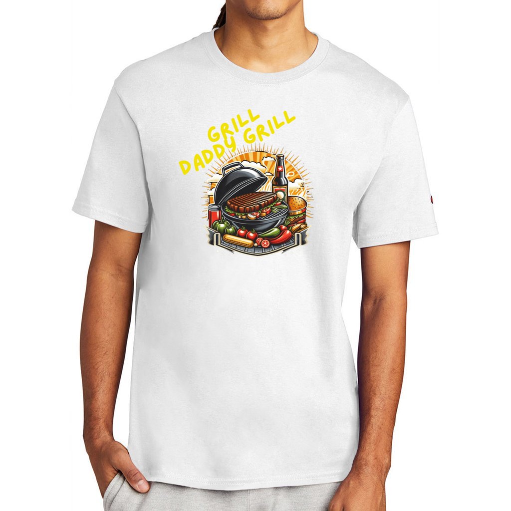 White - Grill Daddy Grill Men's Champion T-shirt| Great Father's Day Gift - mens t-shirt at TFC&H Co.