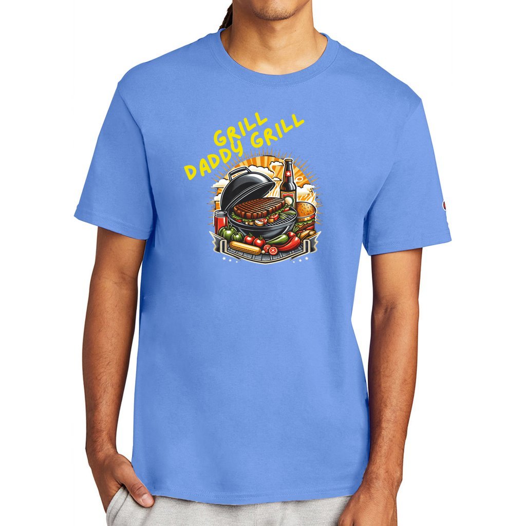 Light Blue - Grill Daddy Grill Men's Champion T-shirt| Great Father's Day Gift - mens t-shirt at TFC&H Co.