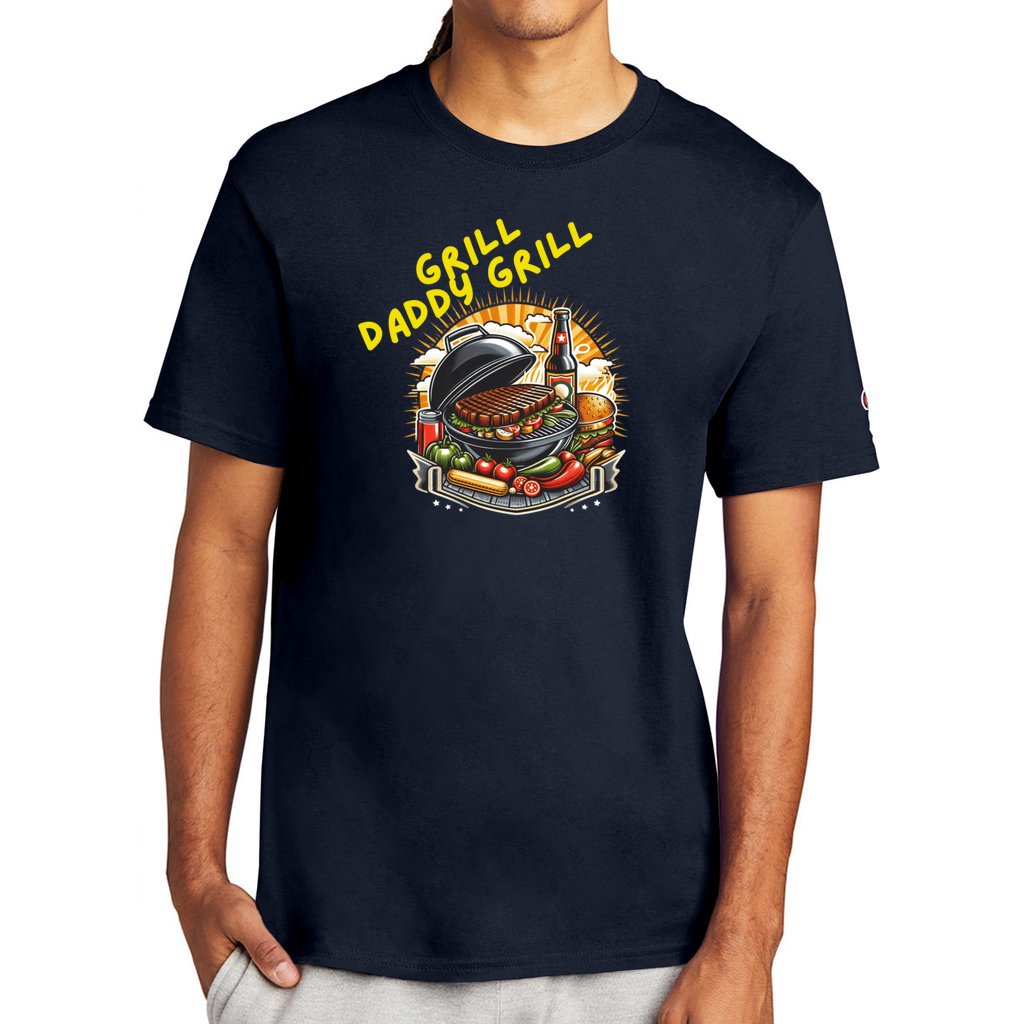 Navy - Grill Daddy Grill Men's Champion T-shirt| Great Father's Day Gift - mens t-shirt at TFC&H Co.