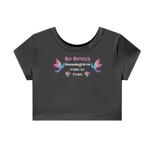 BLACK - So Sweet Streetwear Women's Tight-Fit Cropped Tee - womens crop top at TFC&H Co.