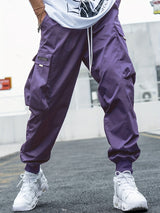 Purple - Oversized Cargo Multi-pocket Men's Pants - mens pants at TFC&H Co.