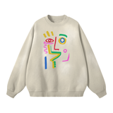 Gray Camel Face It (Camel&Rose)Streetwear Unisex Monkey Washed Dyed Fleece Pullover Sweatshirt - women's sweater at TFC&H Co.
