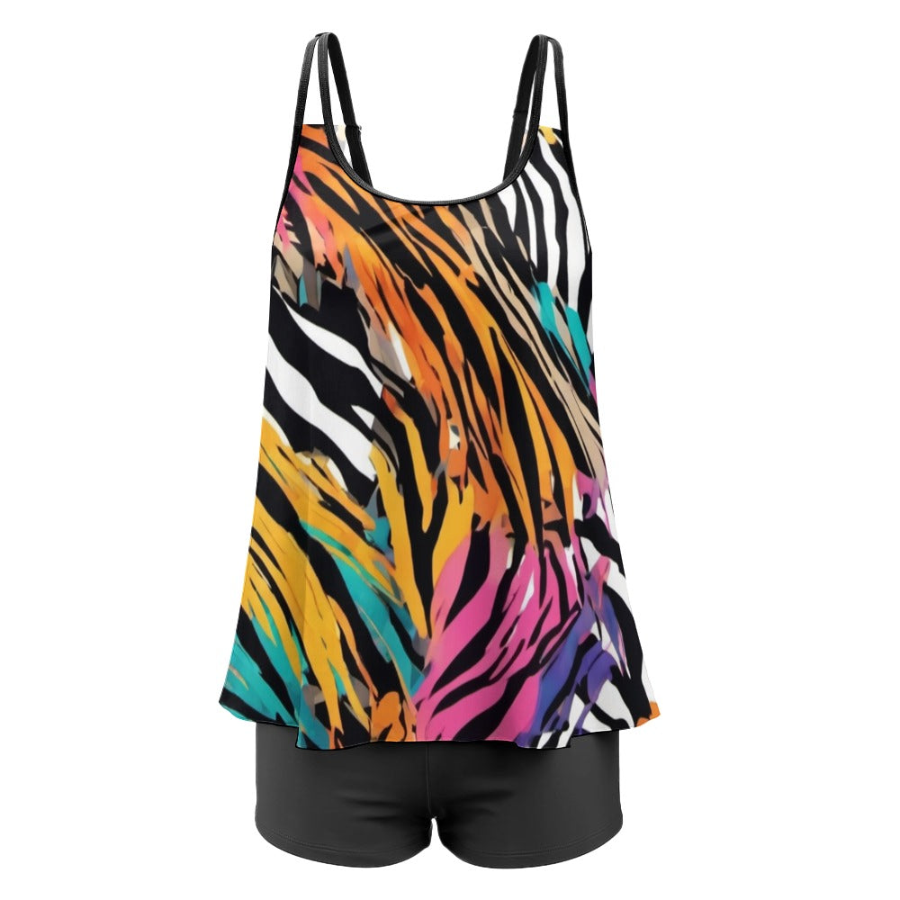 - Animal Wild Voluptuous (+) Split Swimsuit Set for Plus Size Women - womens swimsuit at TFC&H Co.