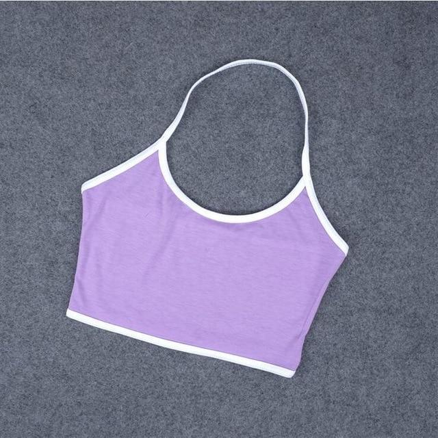 Light purple - New Halter Bralette Crop Top for Women - womens bralette at TFC&H Co.