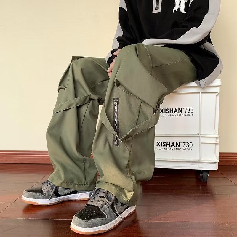 - Loose Straight Cargo Pants for Men - mens cargo pants at TFC&H Co.