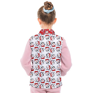 Snow Man's Delight Zip Puffer Matching Christmas Kid's Vest - 2 options - kid's vest at TFC&H Co.