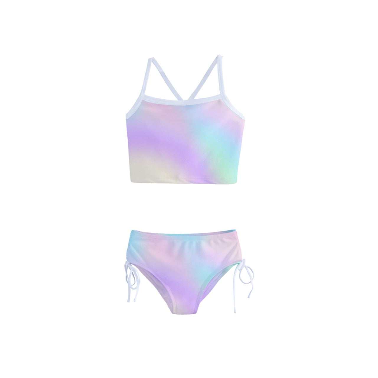 Cotton Candy Prism Girls' Tankini Swimsuit