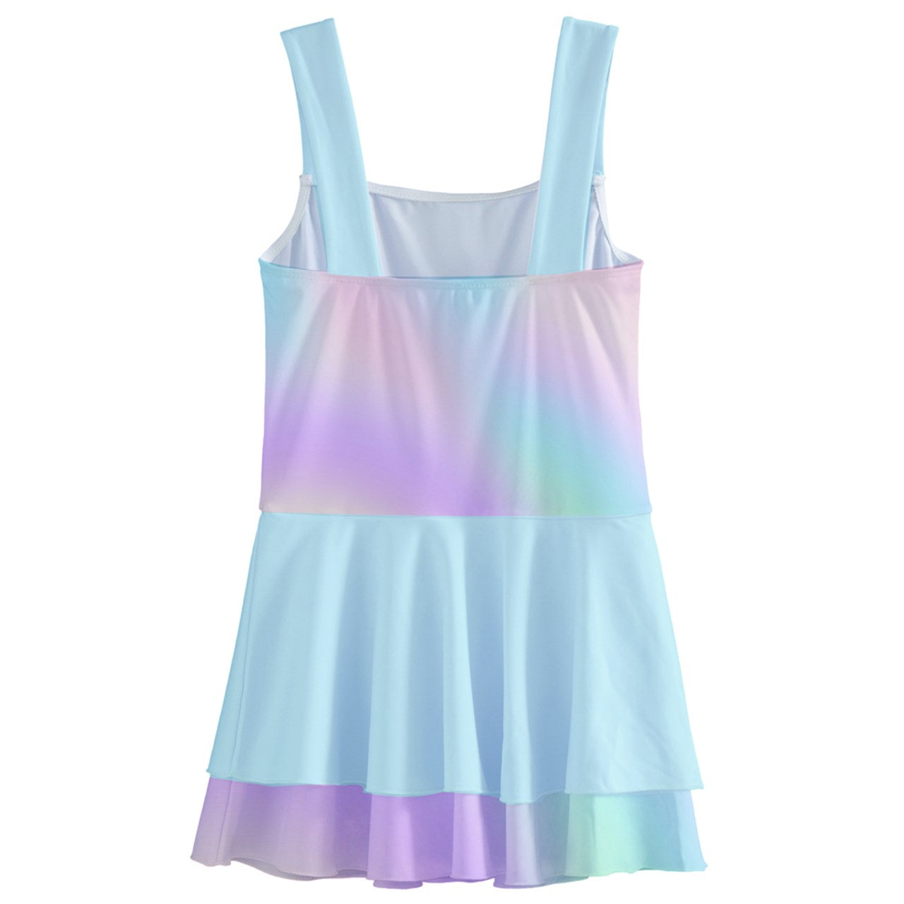 Cotton Candy Prism Kids' Layered Skirt Swimsuit