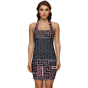 - Squared Sleeveless Wide Square Neckline Ruched Bodycon Dress - womens dress at TFC&H Co.