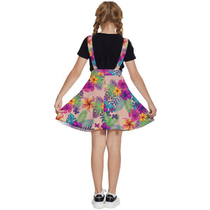 - Tropical Peach Floral Mommy & Me Girls' Apron Dress - girls dress at TFC&H Co.