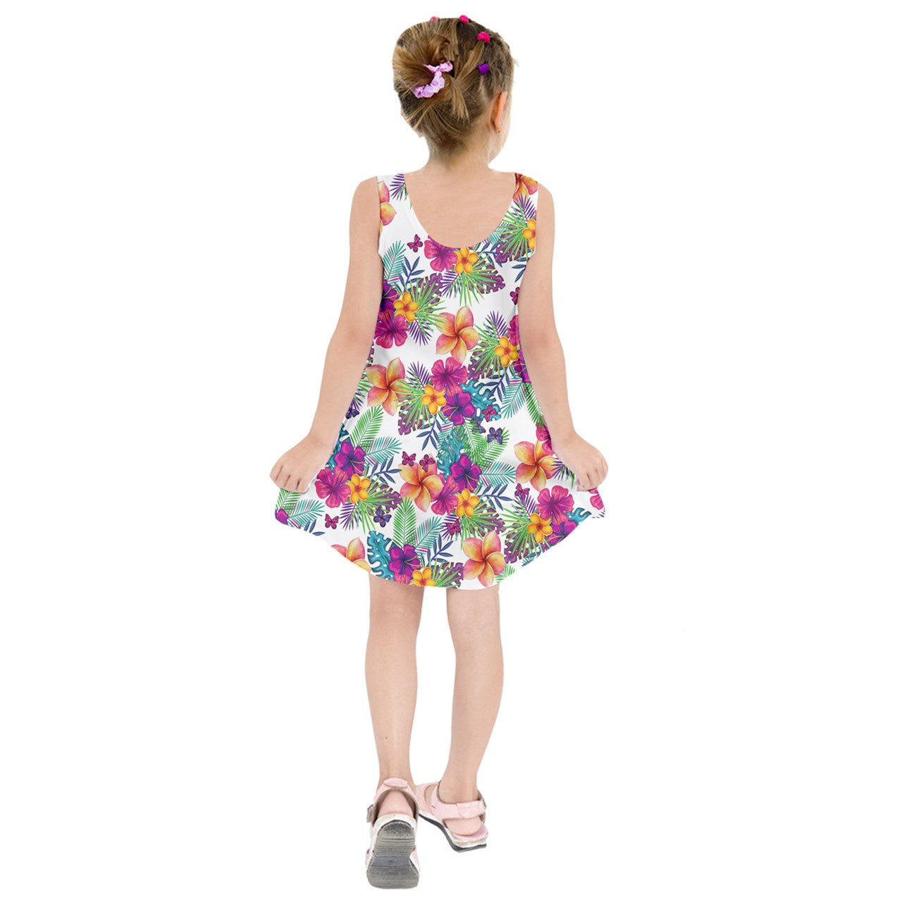 Tropical Floral Girls' Sleeveless Dress