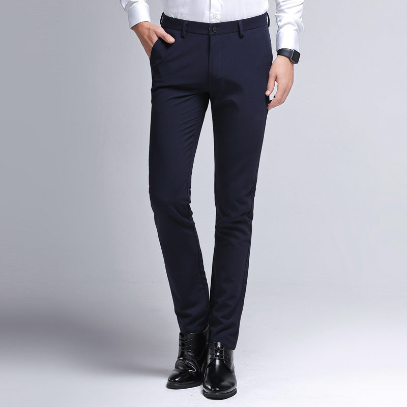 Blue - Casual Stretch Men and Youth Suit Pants - mens suit pants at TFC&H Co.